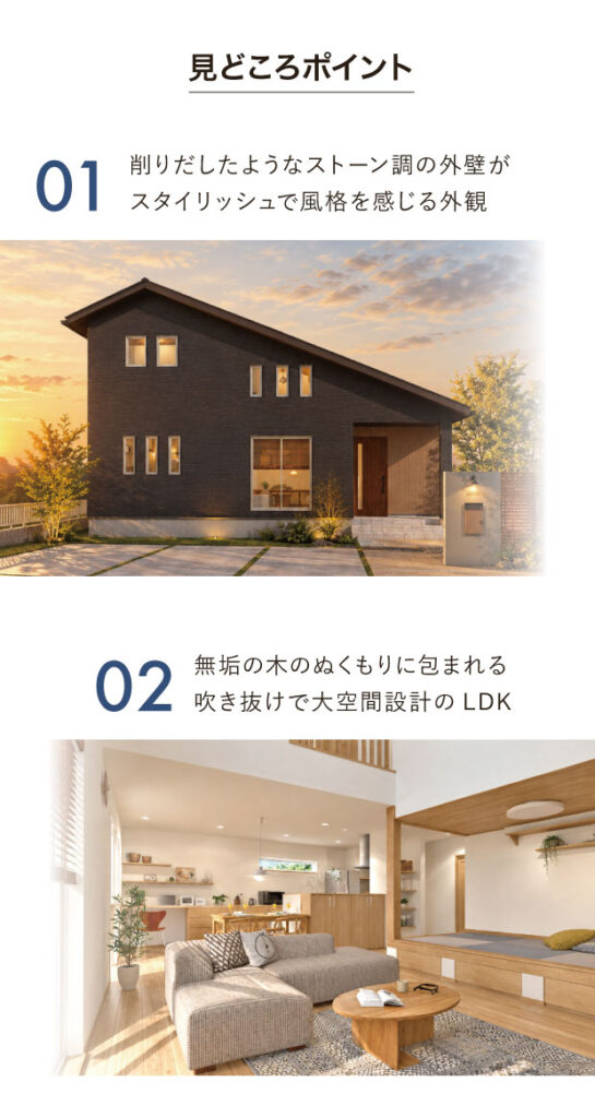 笠間市笠間　半平屋完成見学会見どころ